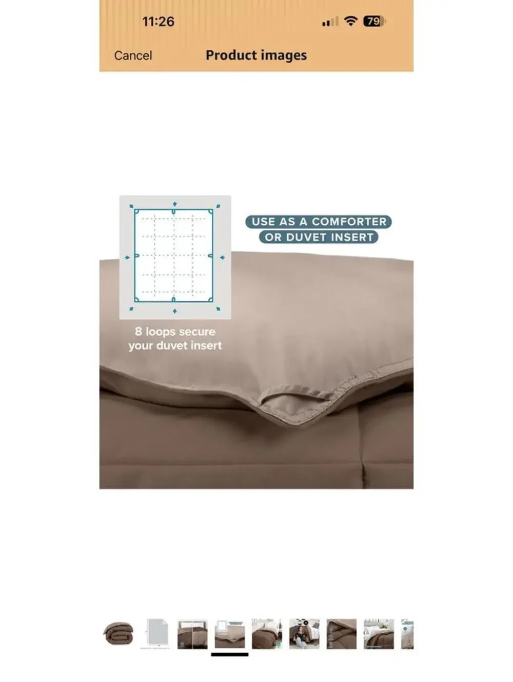 Bare Home Twin/Twin XL Reversible Comforter - Cocoa/Taupe
